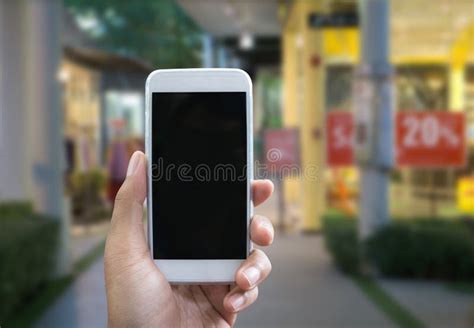 Man S Hand Shows Mobile Smartphone In Vertical Position Stock Photo