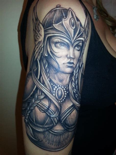 Feminine viking tattoos for women. Valkyrie by Rob Cee at Valley Ink, Brisbane, Queensland ...