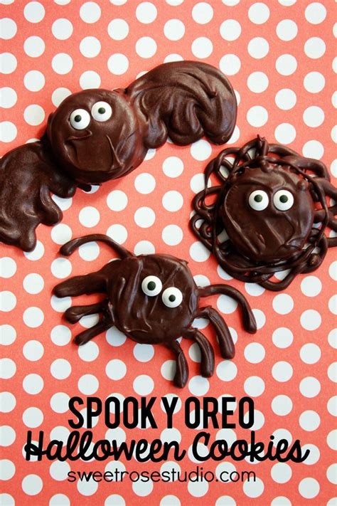 Chocolate sandwich cookies shaped using halloween cookie cutters. Spooky Oreo Halloween Cookies Pictures, Photos, and Images ...