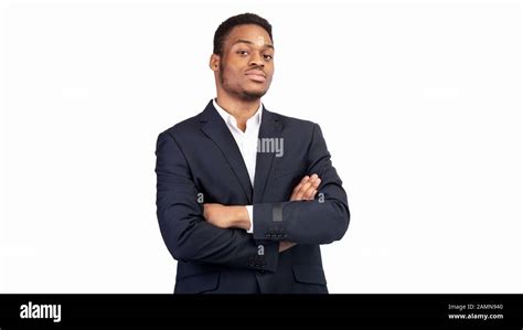 Portrait Of Successful Black Man Looking At Camera Stock Photo Alamy