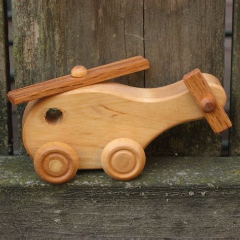 Kids Wooden Toy Helicopter Kids Handmade Natural Wood Toy