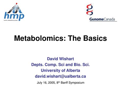 Ppt Metabolomics The Basics Powerpoint Presentation Free Download