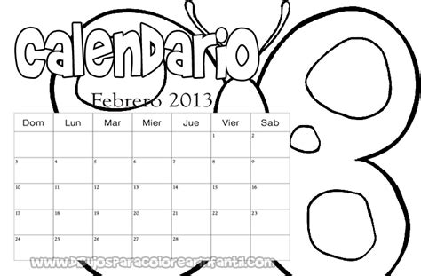 Calendario De Febrero 2013 Para Imprimir En Pdf 2022