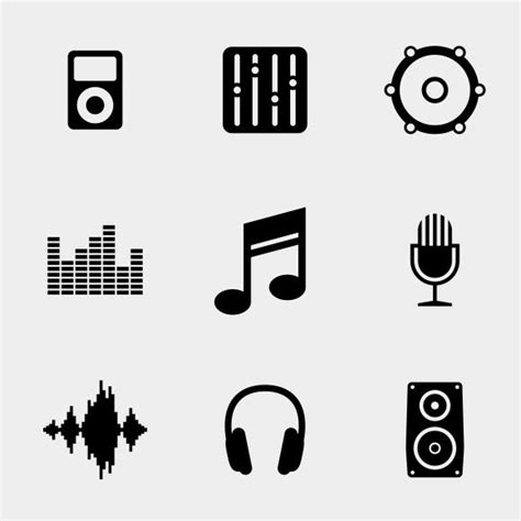 Simple Music And Sound Icons By Microvector On Creative Market Music
