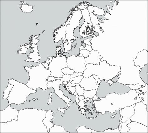 Europe Political Map Blank Map With Cities Gambaran