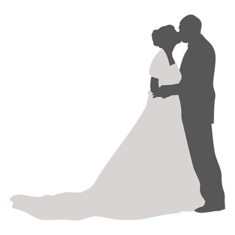 Beijando A Silhueta De Casal Casamento Baixar Pngsvg Transparente