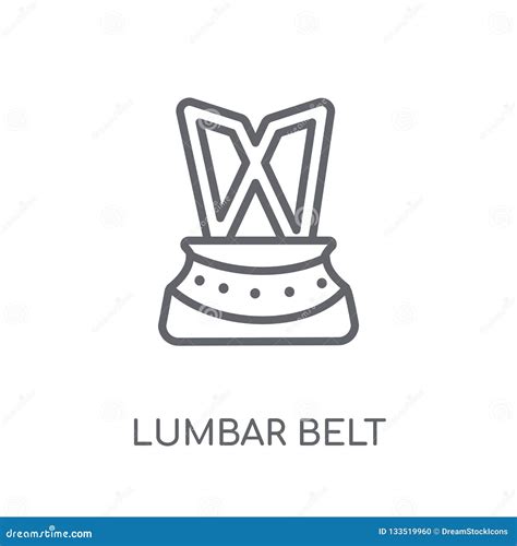 Lumbar Belt Linear Icon Modern Outline Lumbar Belt Logo Concept Stock