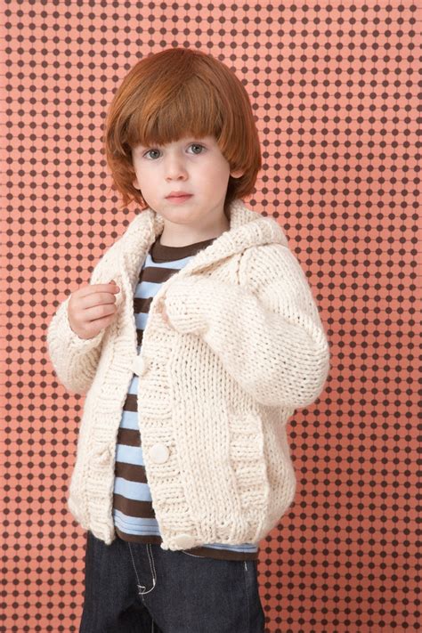 Knit Childs Raglan Cardigan Pattern Knit Version 1 Lion Brand Yarn