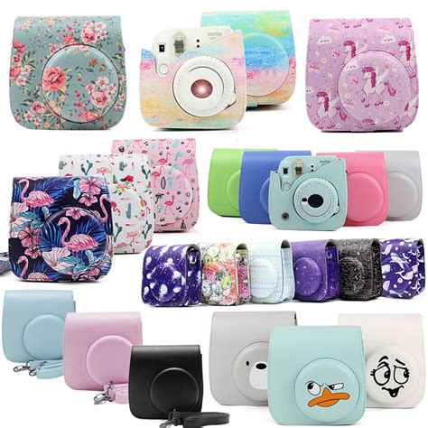 Fujifilm Instax Mini Camera Case Bag Pu Leather Cover With Shoulder