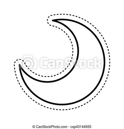 Moon Silhouette Isolated Icon Vector Illustration Design Canstock