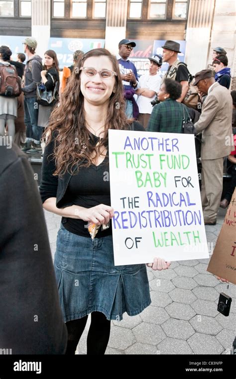 Young Woman From The 1 Shows Her Solidarity With Occupy Wall Street