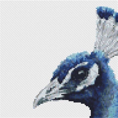 Peacock Cross Stitch Chart Downloadable Pdf Pattern Etsy