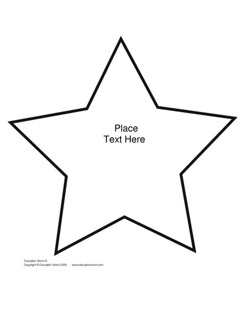 Printable Shape Star Template Star Template Printable Star Shape
