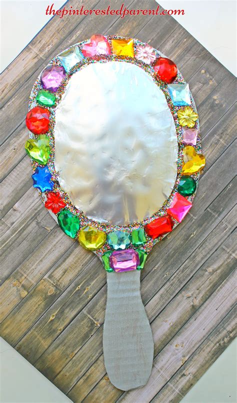 Jeweled Cardboard Mirror Craft The Pinterested Parent