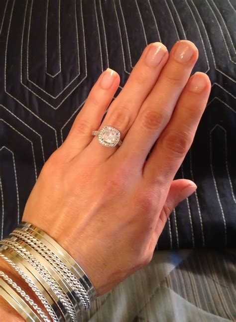 The pillowy silhouette of a cushion cut diamond is perfectly complimented with vintage details and warm tone metals. Pin on Sparkle