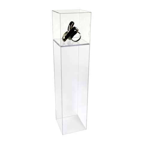 Clear Acrylic Pedestal Display Case Plastic Display Shoppopdisplays