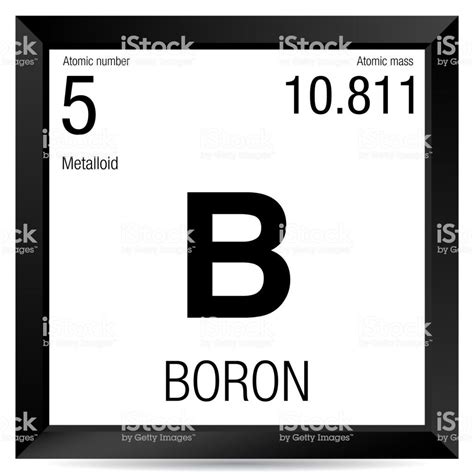 Boron Symbol Element Number 5 Of The Periodic Table Of The Elements
