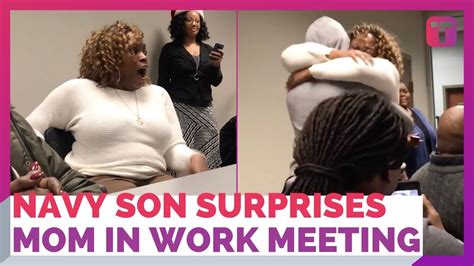 Navy Son Sneaks Into Meeting To Surprise Mom YouTube