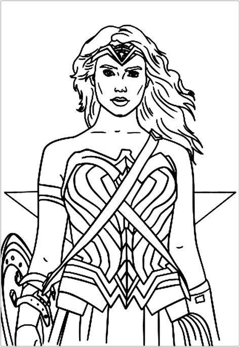 Printable Coloring Pages Wonder Woman Printable Templates