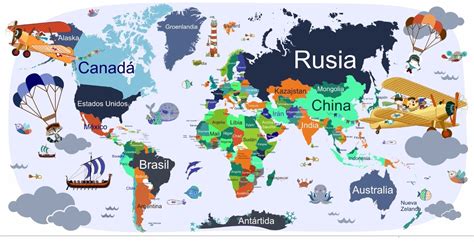 Mapa Mundo Com Paises Mapa