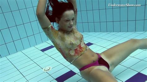 Beautiful Teen Krasula Fedorchuk Swimming Naked In A Pool