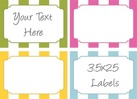 The types of templates are printable and free. 13 Design Free Printable Label Template Word Images - Free Printable Food Label Templates, Free ...