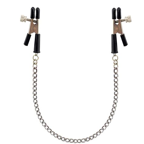 Pair Nipple Clamps With Metal Chain Clips Nipples Labia Clips Clit Clamp Bodnage Fetish Sex