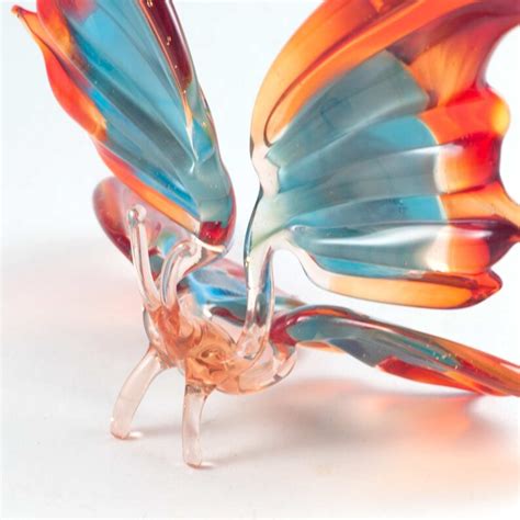 Glass Butterfly Hand Blown Collectible Figurine Art Glass Etsy