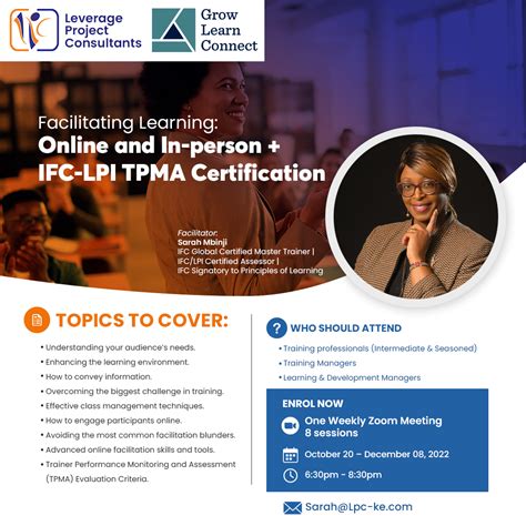 Facilitating Learning Online And In Person Ifc Lpi Tpma