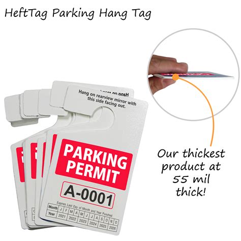 Standard Rearview Mirror Parking Permit Hang Tag Sku Pp 0180 Seq