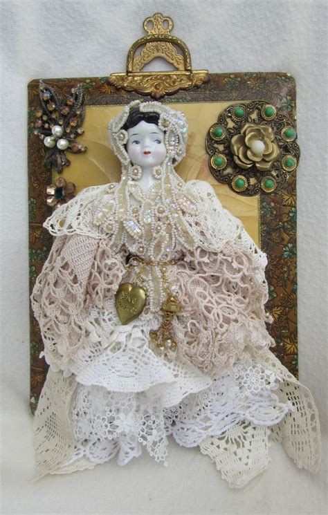 Altered Art Doll Antique Photo Album China Doll Head 1 Altered Art