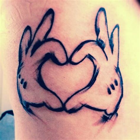 Disney Tattoos Disney Tattoo Mickey Mouse Heart Hands Love How It