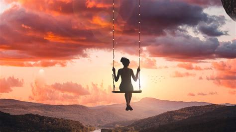 Choose from our handpicked wallpaper images perfect for girls. Girl Swinging On Top Of World, HD Photography, 4k ...
