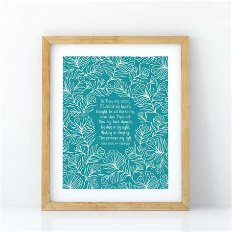 Be Thou My Vision Printable Poster Instant Digital Download Handmade