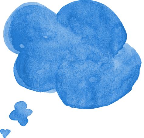 8 Blue Watercolor Speech Bubble (PNG Transparent) | OnlyGFX.com