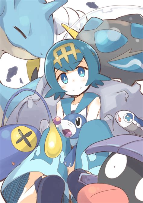 Lana Popplio Lapras Wishiwashi Chinchou And 3 More Pokemon And 1