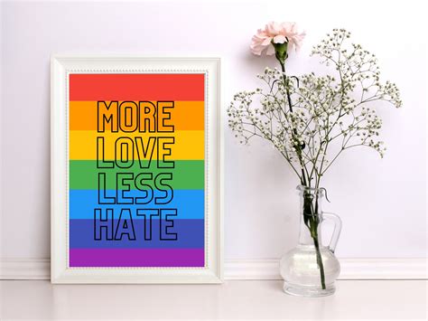 Love More Pride Print Pride Decor Lgbt Pride Wall Art Etsy Uk
