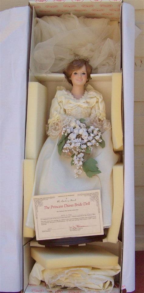 Vintage Princess Diana Danbury Mint Porcelain Bride Doll COO Etsy Bride Dolls Vintage