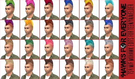 Sims 4 Cc Long Mohawk