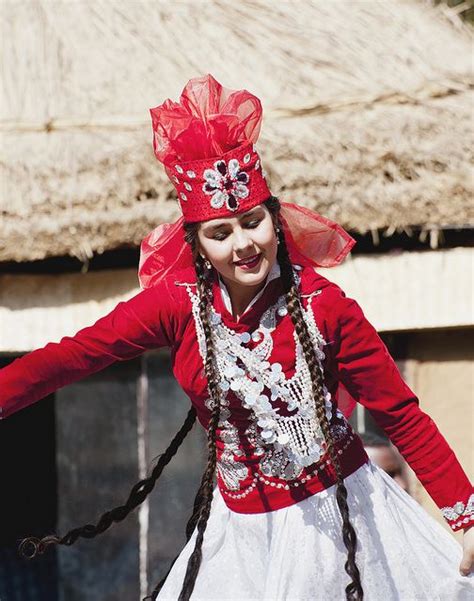 A Tajik Folk Dancer In Her Traditional Costume Traditional Dresses Hijab Style Tutorial