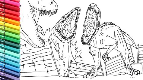Indominus Rex Vs T Rex Coloring Page Coloring Pages Images And Photos
