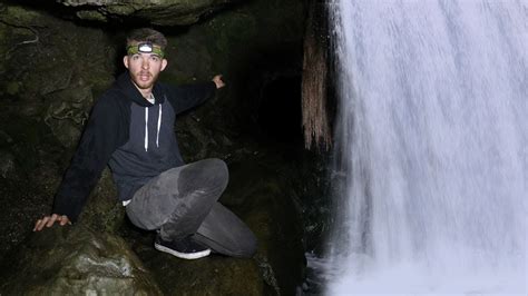 Exploring Secret Cave Hidden Behind A Waterfall Forest