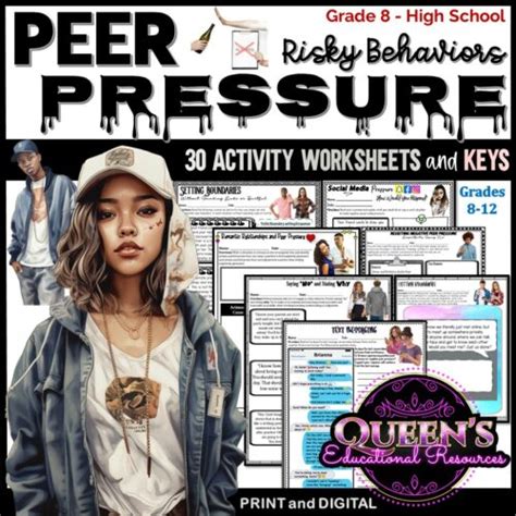 Peer Pressure Activity Worksheets Social Pressures Activities Classful