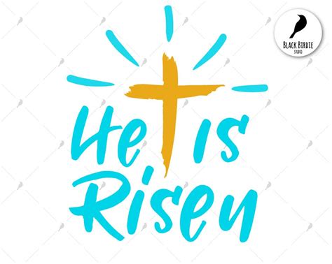 He Is Risen Svg He Is Risen Clipart Easter Quote Svg Jesus Etsy