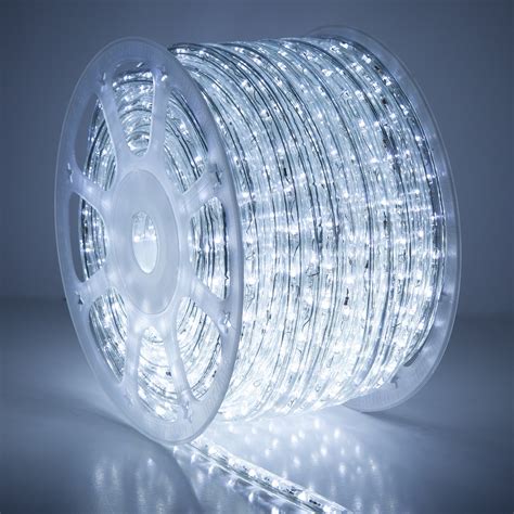150 Cool White Led Rope Light 2 Wire 12 120 Volt Yard Envy
