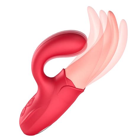 Frequency Licking Vibration USB Rechargeable Massage Stick Tongue Shaped Clitoris Toys Sex