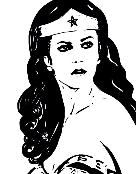 Wonder Woman ~ Lynda Carter Painting By Shon Hudspeth Shonsart