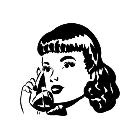 Premium Vector Pop Art Woman Talking On The Phone A Comic Book Character
