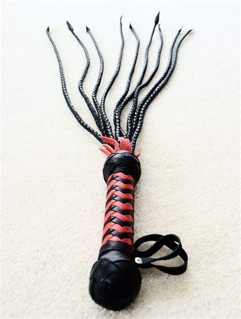 Cat O Nine Tail Whip Premium Leather 9 Tails Etsy