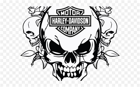 Harley Davidson Clipart Stencil Skull Vector Png Free Harley Davidson